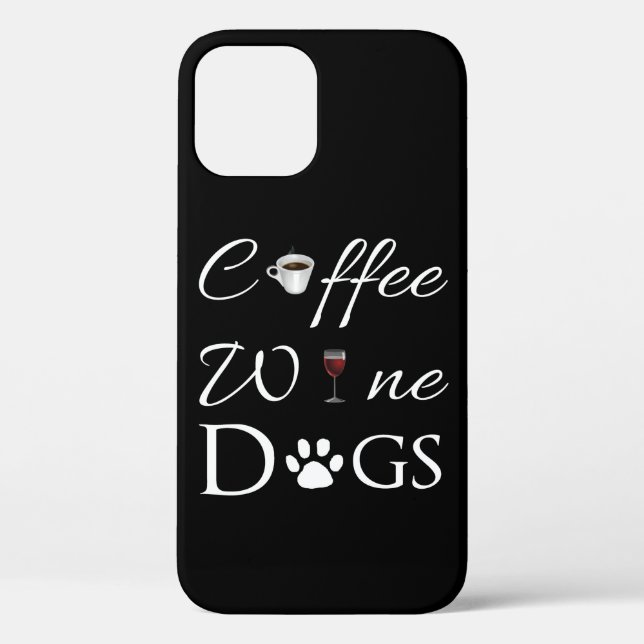 Coque iphone de chiens de vin de café (Verso)