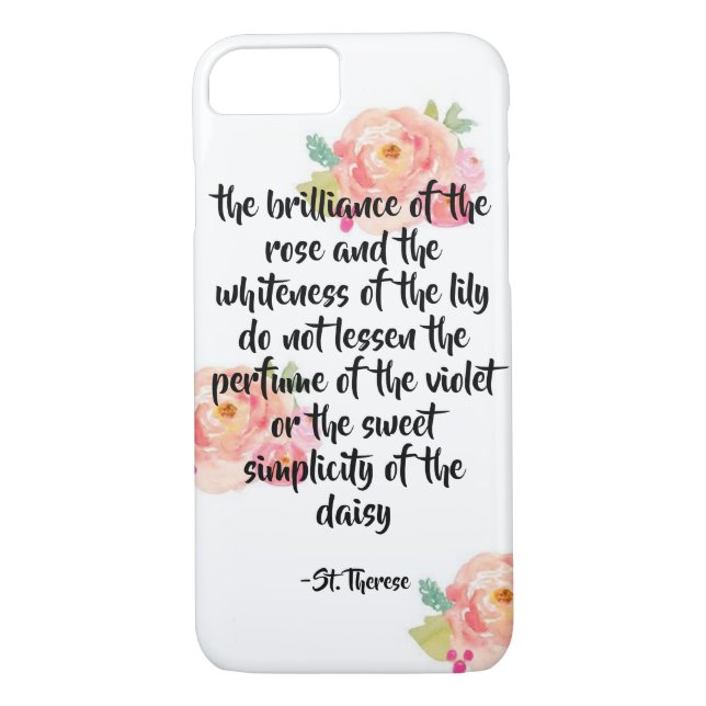Coque iphone de citation de St Therese (Dos)
