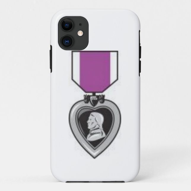 coque iphone de coeur pourpre (Dos)