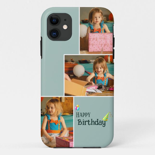 Coque iphone de collection photo d'anniversaire pe (Dos)