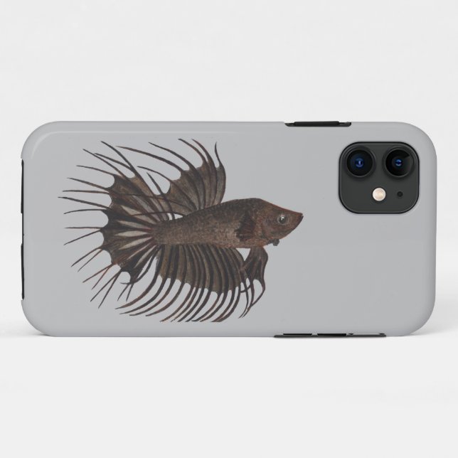 Coque iphone de Coque de poisson Betta-Mate (Dos (Horizontal))