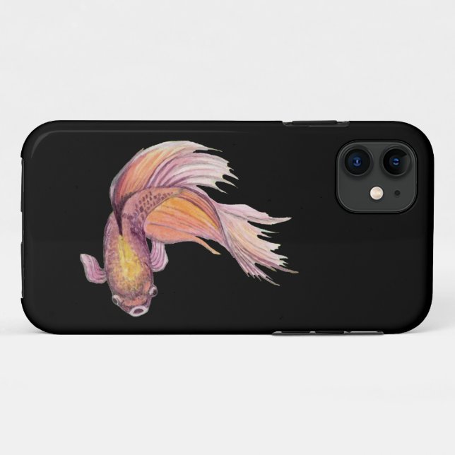 Coque iphone de Coque de poisson Betta-Mate (Dos (Horizontal))