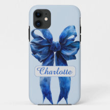 Coque iphone de corbeille bleu personnalisé