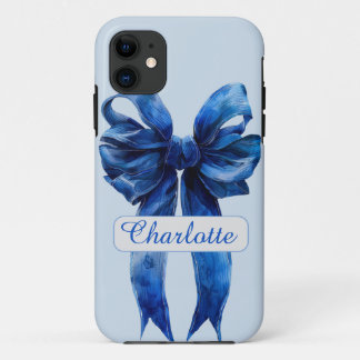Coque iphone de corbeille bleu personnalisé