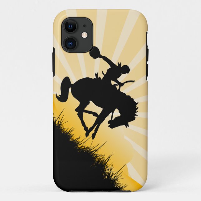 Coque iphone de cowboy de rodéo (Dos)