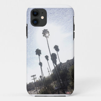Coque iphone de croquis de soleil de palmier