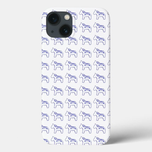 Coque iphone de dala blanc bleu (Verso)