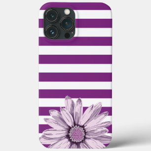 Coque iphone de  de fleur blanc violet