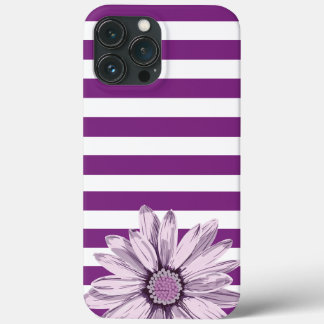 Coque iphone de  de fleur blanc violet
