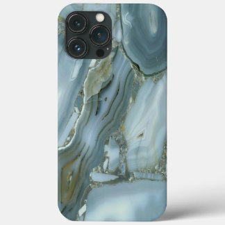 Coque iphone de design en marbre bleu