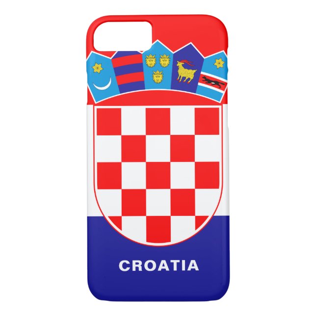 Coque iphone de drapeau de la Croatie (Dos)