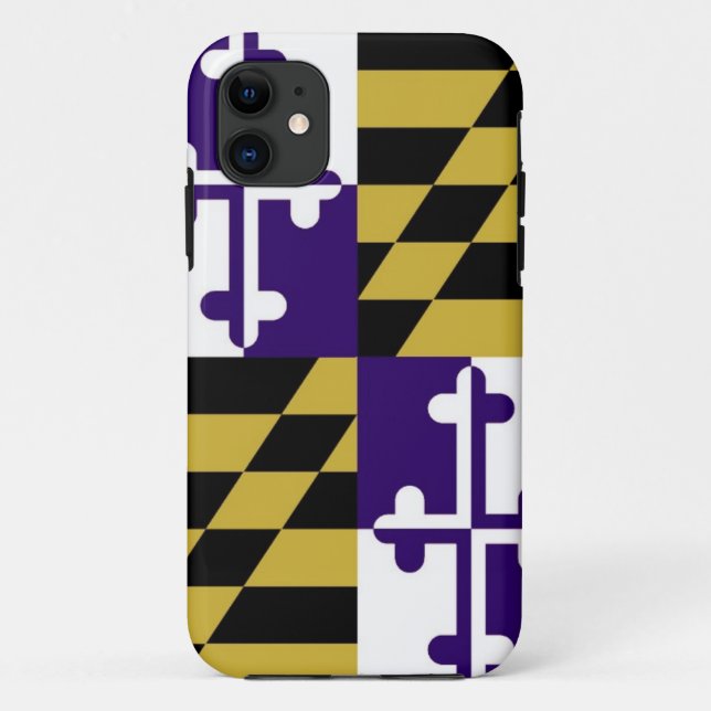 coque iphone de drapeau du Maryland de corbeaux (Dos)