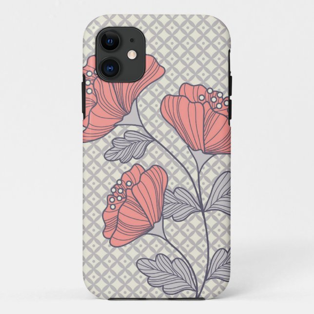 coque iphone de fleurs (Dos)