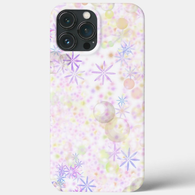 Coque iphone de fleurs violettes (Verso)