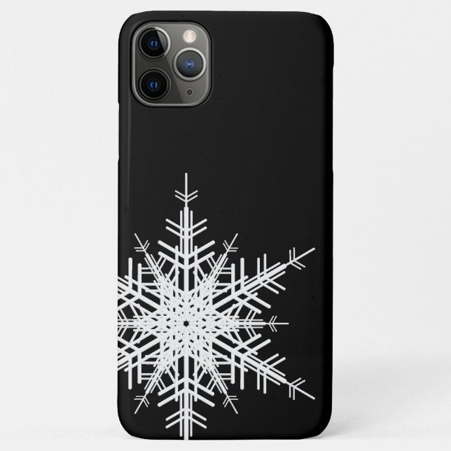 Coque iphone de flocon de neige noir (Dos)