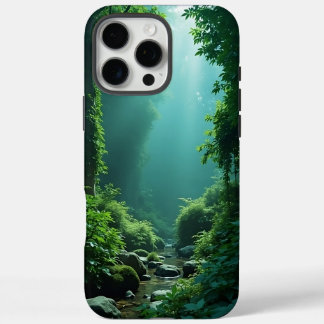 Coque iphone de flux de forêt mystique