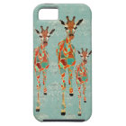 Coque iphone de girafes Azure & Amber