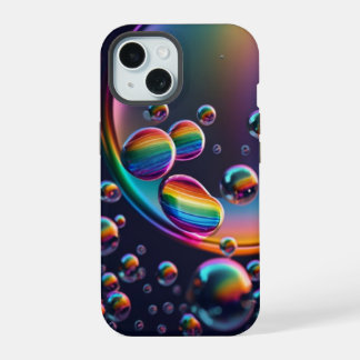 Coque iphone de gouttelettes arc-en-ciel