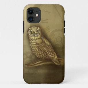 Coque iphone de hibou de Steampunk