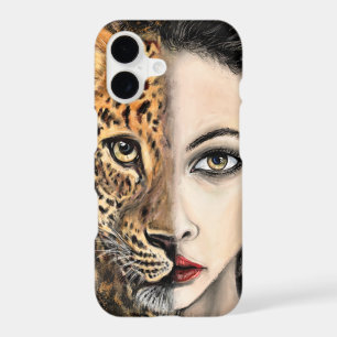 Coque iphone de la fille léopard