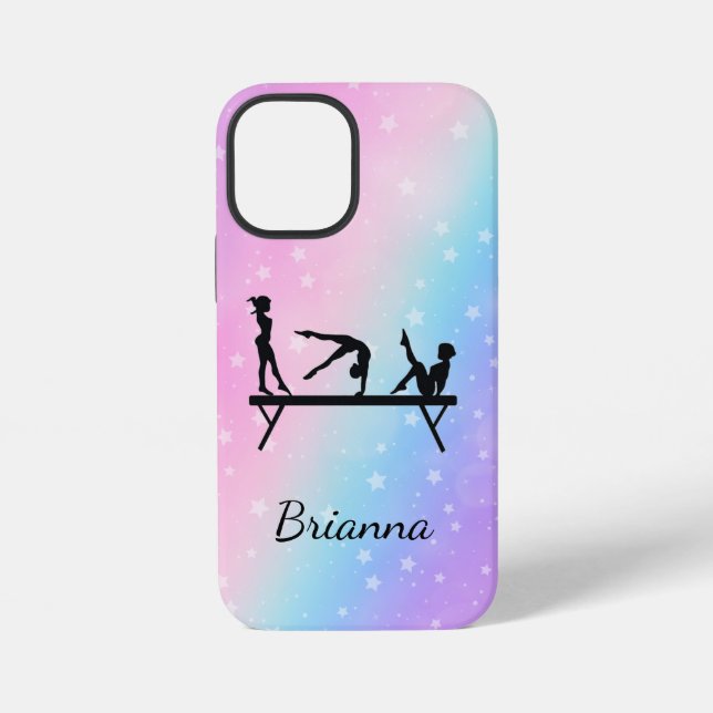 Coque iPhone De la poutre au téléphone Gymnastique personnalisé (Verso)
