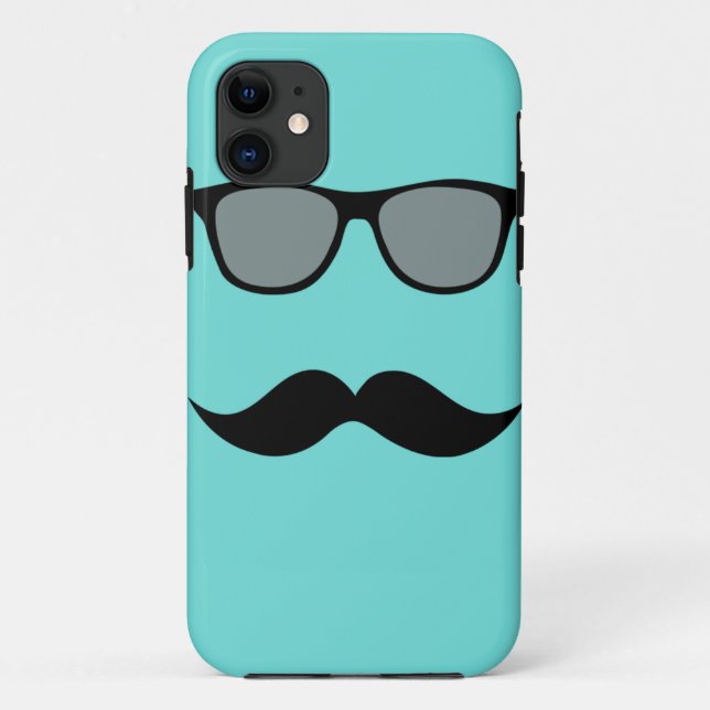 Coque iphone de lunettes de soleil et de moustache (Dos)