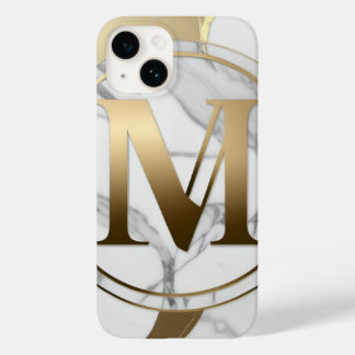 Coque iphone de marbre et d'or personnalisé