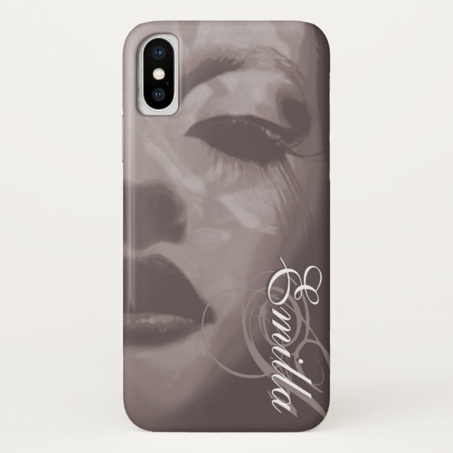 Coque iphone de mode monochrome peint (Dos)