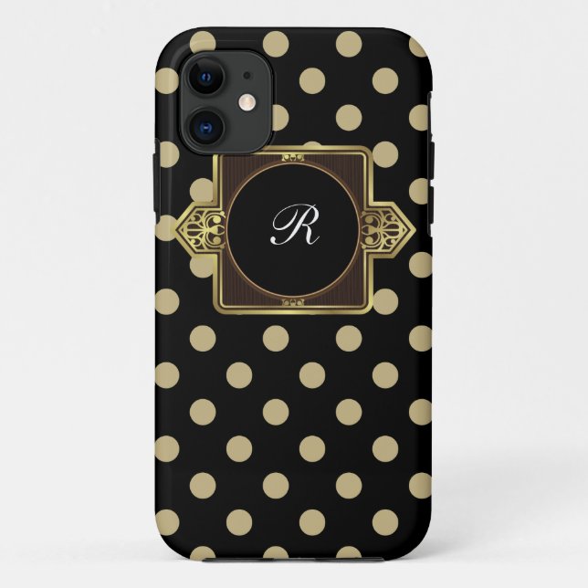 Coque iphone de monogramme (Dos)