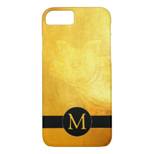 Coque iphone de monogramme de coupure de porc chin