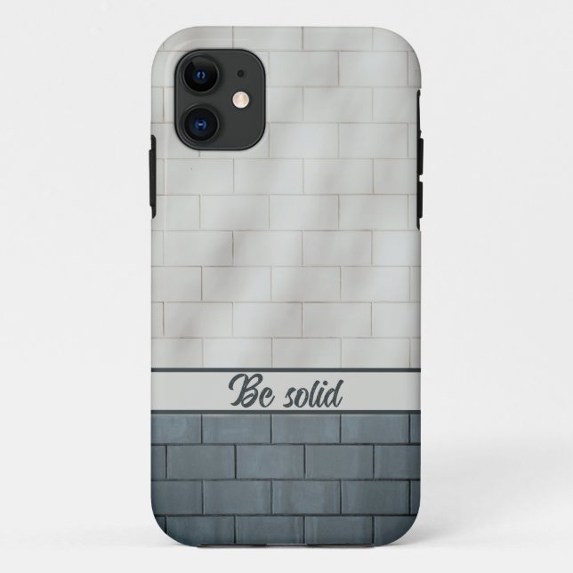 Coque iphone de mur en brique gris (Dos)