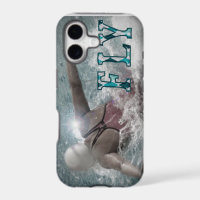 Coque iphone de natation de course de papillon