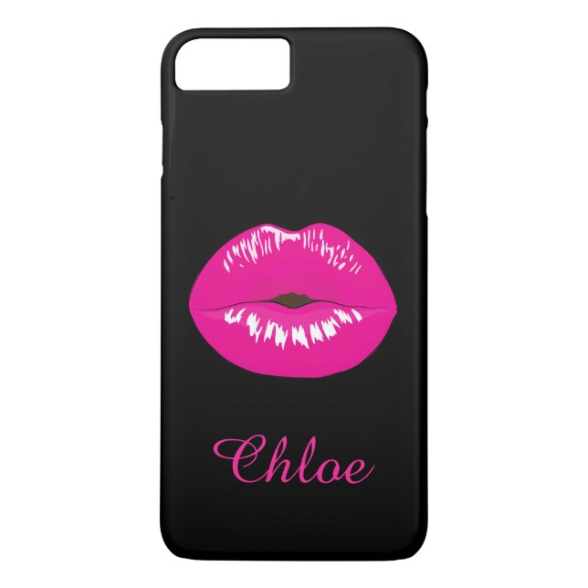 Coque iphone de noir de monogramme de nom de (Dos)