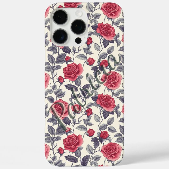 Coque iphone de nom personnalisé rose pour la prot (Verso)