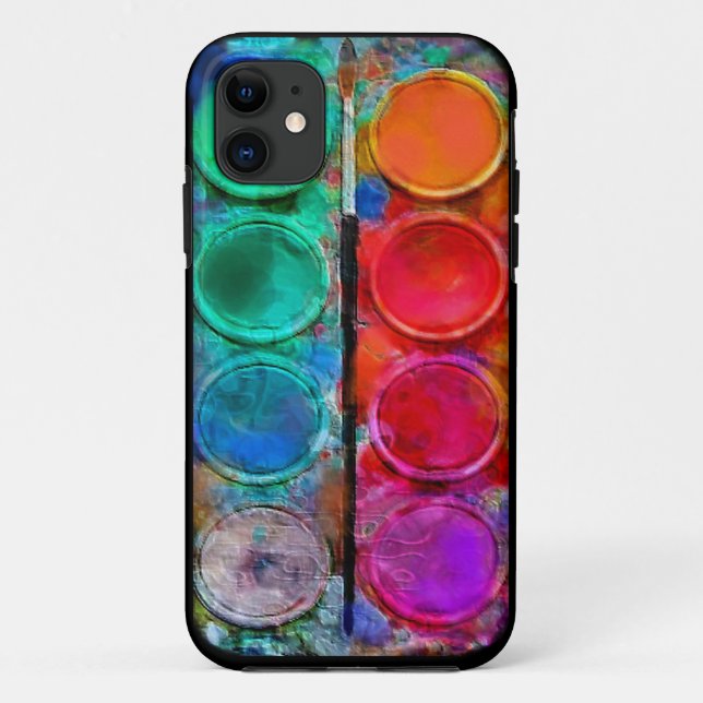 Coque iphone de Pallette 4 de peinture d'aquarelle (Dos)