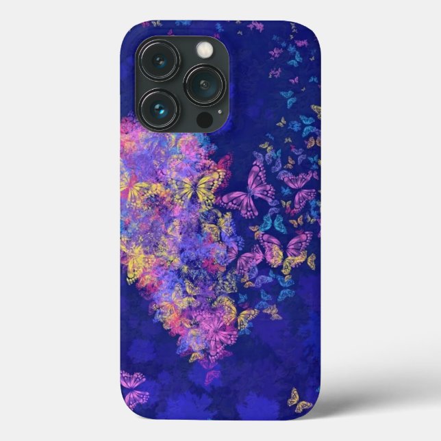 Coque iphone de papillon cardiaque (Verso)