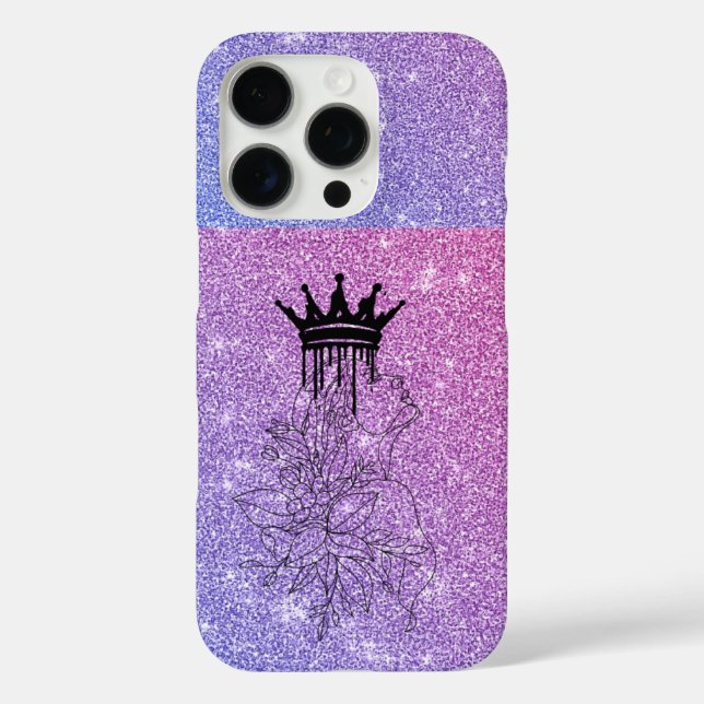 Coque iphone de Parties scintillant de luxe (Verso)