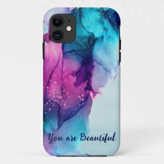 Coque iphone de peinture abstrait multicolore