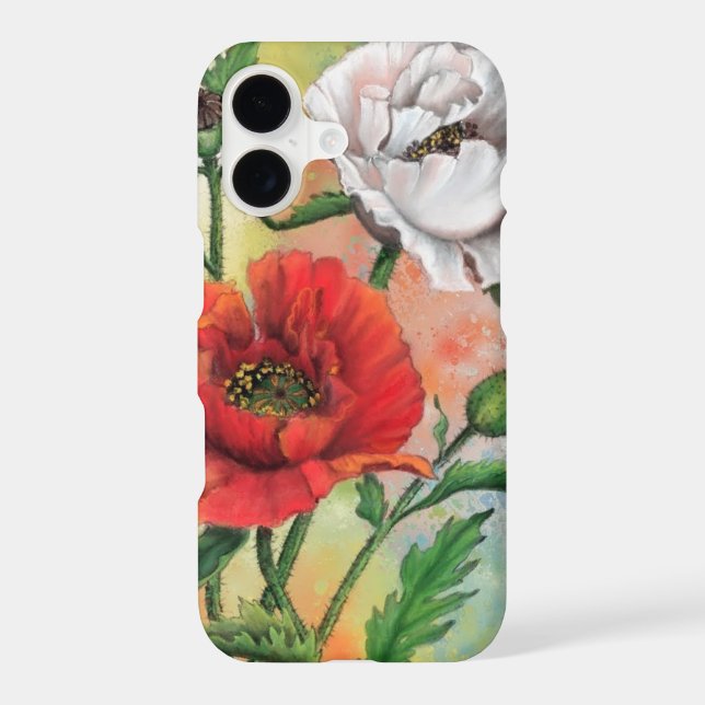 Coque iphone de pépites rouges et blanches (Verso)
