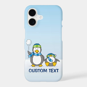 Coque iphone de pingouins à neige