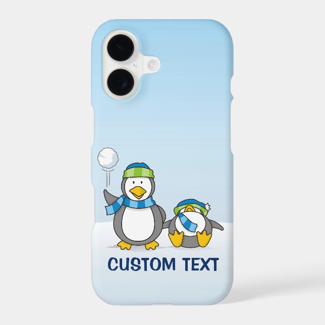 Coque iphone de pingouins à neige (Verso)