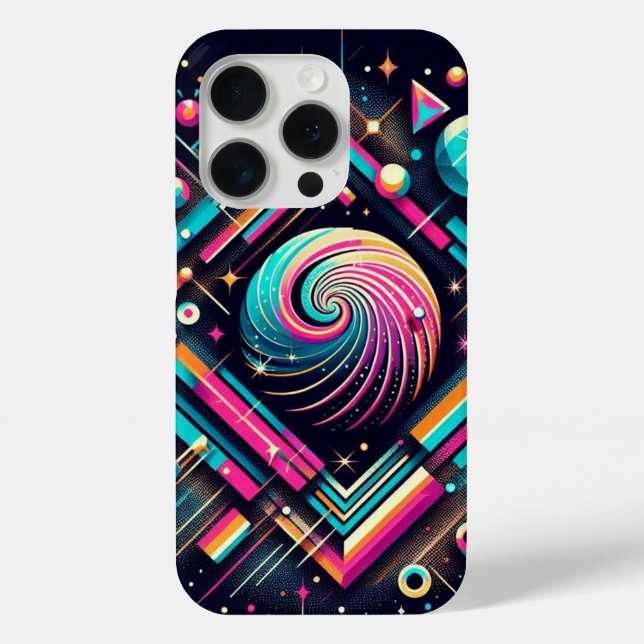 Coque iphone de points de parties scintillant rétr (Verso)