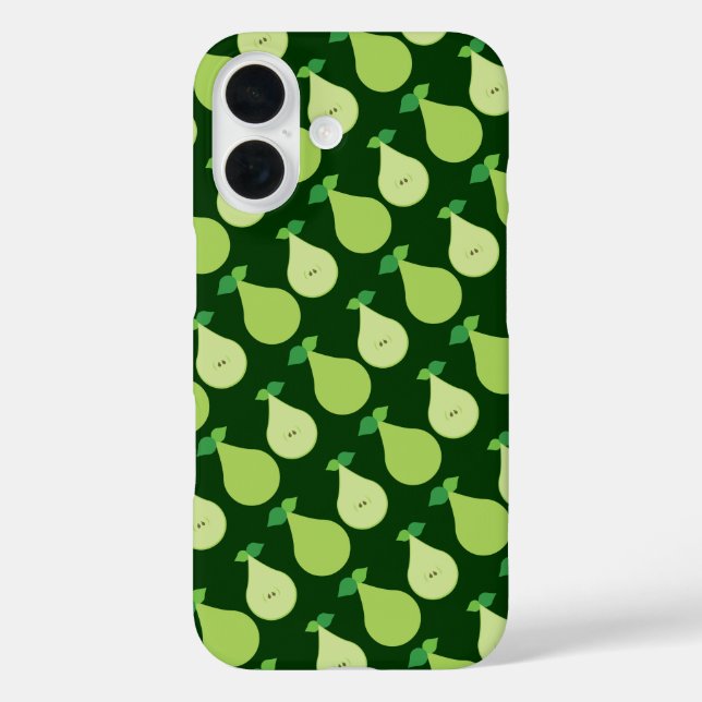 Coque iphone de poire vert moderne (Verso)