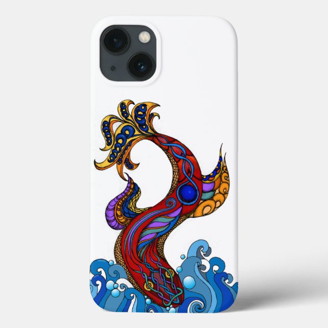 Coque iphone de poissons dragons plongeurs (Verso)