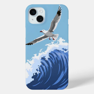 Coque iphone de pomme de goélands minimalistes