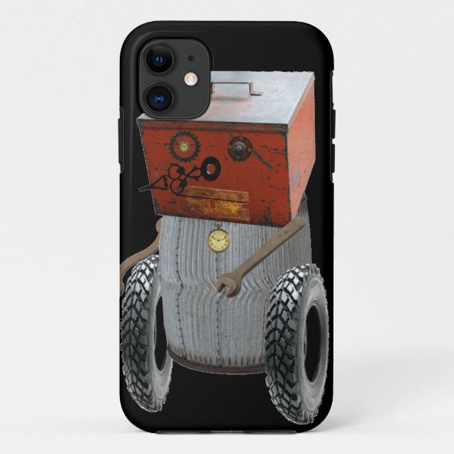 Coque iphone de robot en métal de Sci fi (Dos)