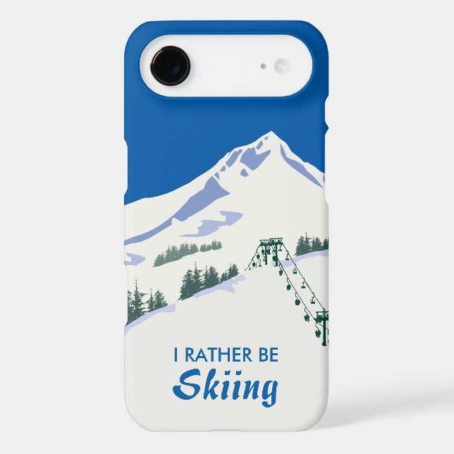 Coque iphone de scène d'hiver de ski (Verso)