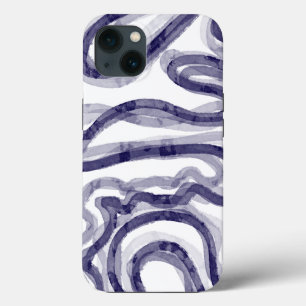 Coque iphone de vague bleu marine moderne