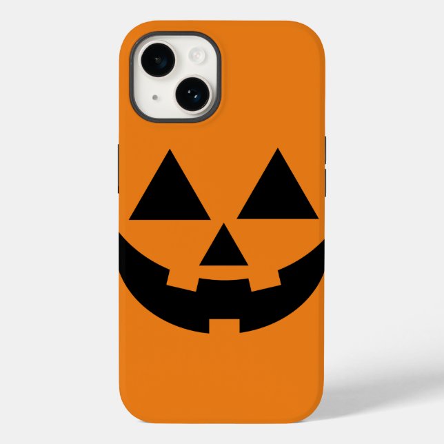 Coque iphone de visage Jack-o'lanterne d'Halloween (Verso)