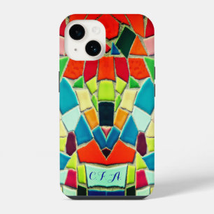 Coque Pour iPhone 14 Découpe en mosaïque